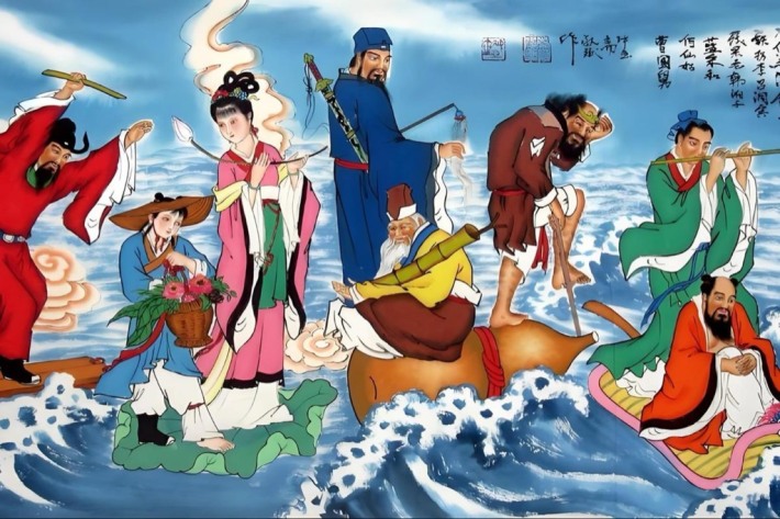 Eight Immortals crossing the sea