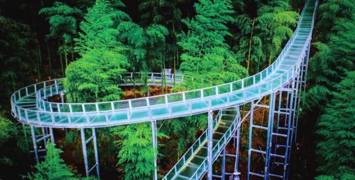 glass water slide