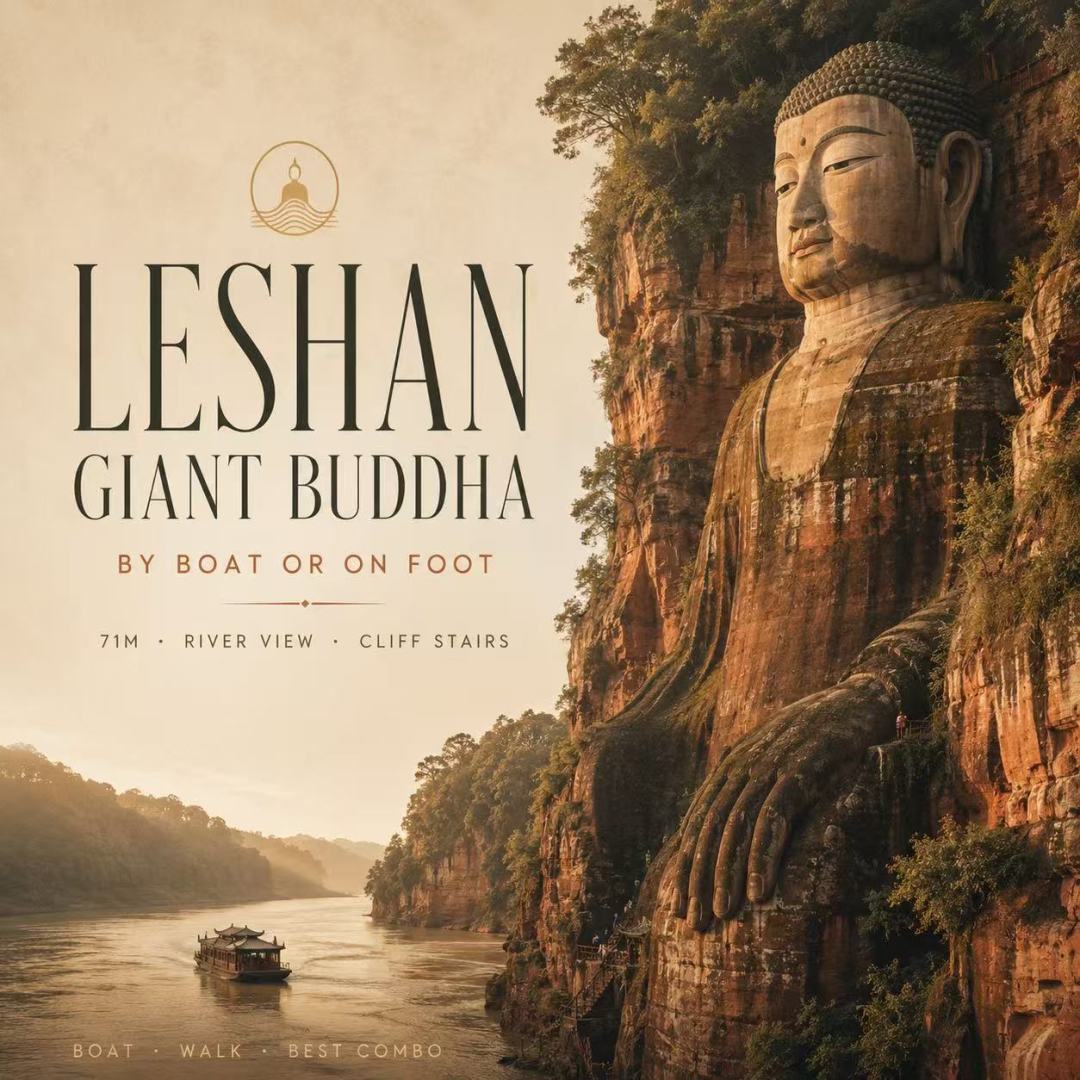 Leshan Giant Buddha by boat or on foot 🗿 Two ways to
