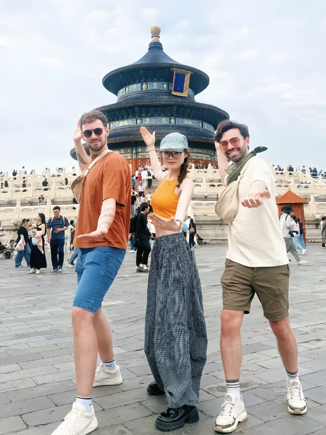 With friends in the Temple of Heaven!